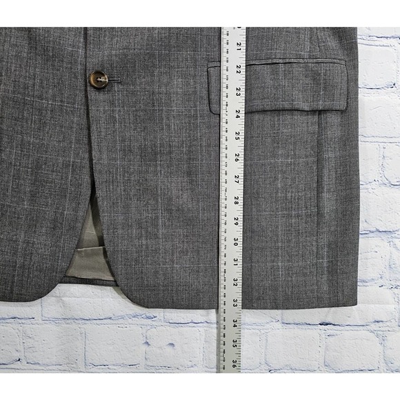 RALPH Ralph Lauren Blazer Jacket Sport Coat Gray Plaid Wool Cashmere MENS SZ 44L - Picture 6 of 12